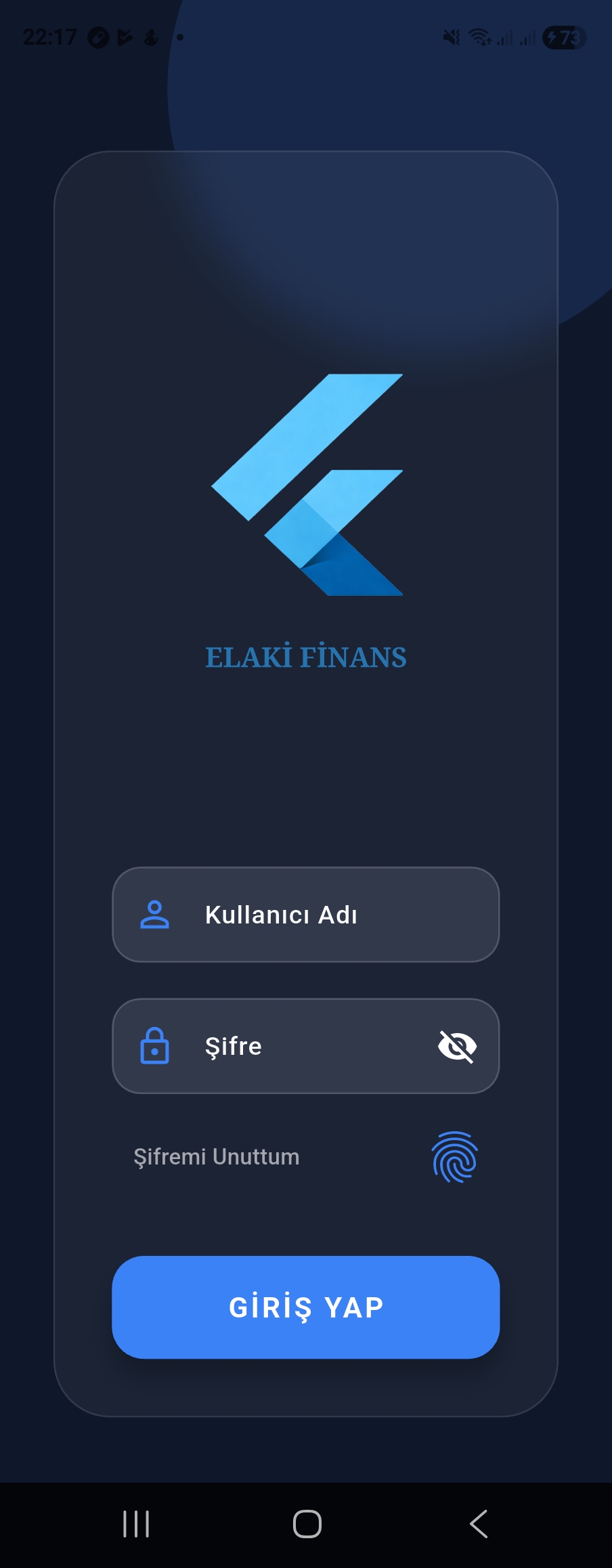 Elaki Finans Arayüz